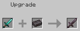 Minecraft 1.16 Upgrading Diamond Sword With Smithing Table